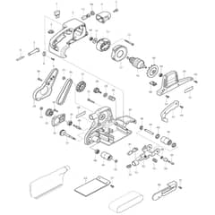 Makita 9920 - Belt Sander 76mm - Power Tool Diagram