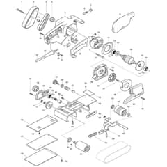 Makita 9924DB - Belt Sander 76mm - Power Tool Diagram