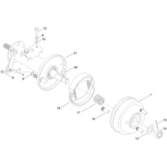 Toro  81cm Rider - 75501 (321000000 - 321999999) LH Semi Axle