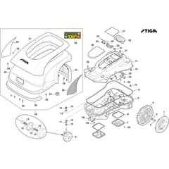 A 10000 - 2024-2025 - 2R9106228/ST1 - Stiga Robot Mower Wheels Bodywork Diagram