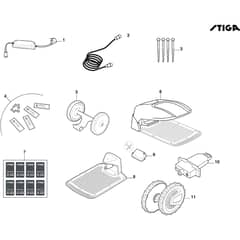 A 3000 - 2022-2025 - 2R9102028/ST1 - Stiga Robot Mower Accessories Diagram