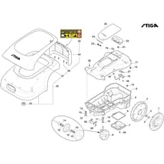 A 4 - 2025 - 2R7101428/ST1 - Stiga Robot Mower Wheels, Bodywork Diagram