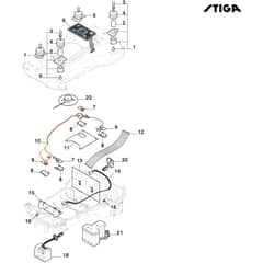 A 4 - 2025 - 2R7101428/UKS - Stiga Robot Mower Electrical Parts, Boards, Sensors and Displays Diagram