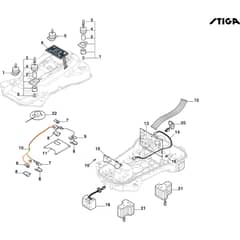 A 5000 - 2022-2025 - 2R9106028/ST1 - Stiga Robot Mower Electrical Parts Diagram