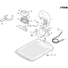 A 5000 - 2022-2025 - 2R9106028/UKS - Stiga Robot Mower Recharging Base Diagram