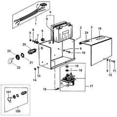 Viking AB 4099 SE - Battery Box - Parts Diagram