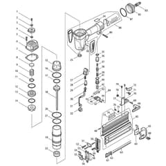 Makita AF505 - Pneumatic Brad Nailer - Power Tool Diagram
