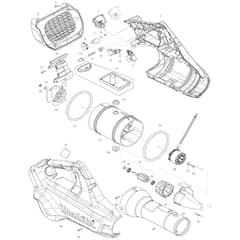 Makita AG-3750 - Cordless Blower - Power Tool Diagram