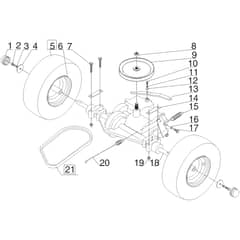 AL-KO R7-63 A Manual Rider - 127486 - Transmission - Rear Wheels: 12.2018 - 10.2022