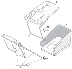 AL511 PD - 2013-2014 - 292155043/M13 - Mountfield Rotary Mower Grass Bag Diagram