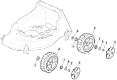 AL511 PD - 2013-2014 - 292155043/M13 - Mountfield Rotary Mower Wheels Diagram