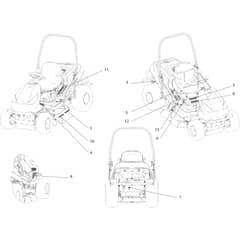 APACHE 92 4x4 EVO - 2021 - Oleo-Mac Ride On Mower Labels Diagram