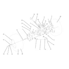 APACHE 92 4x4 EVO - 2022 - Oleo-Mac Ride On Mower Front axle Diagram