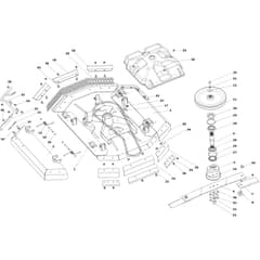 APACHE 92 4x4 EVO - 2023 - Oleo-Mac Ride On Mower Mowing Deck Diagram