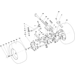 APACHE 92 4x4 EVO - 2024 - Oleo-Mac Ride On Mower Front axle Diagram