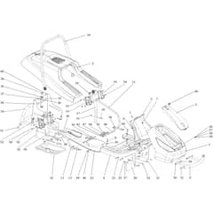 APACHE 92 EVO - 2015 - Oleo-Mac Ride On Mower Hood (1/2) Diagram