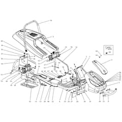 APACHE 92 EVO - 2017 - Oleo-Mac Ride On Mower Hood (1/2) Diagram