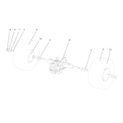 APACHE 92 EVO - 2021 - Oleo-Mac Ride On Mower Rear axle Diagram