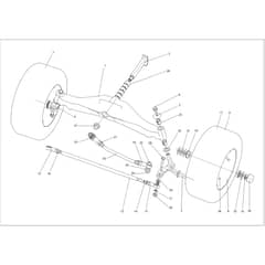 APACHE 92 EVO (23VANGUARD) - 2024 - Oleo-Mac Ride On Mower Front axle Diagram
