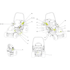 APACHE 92 EVO (23VANGUARD) - 2024 - Oleo-Mac Ride On Mower Labels Diagram
