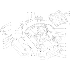 APACHE 92 EVO (K2400AVD V-TWIN) - 2017 - Oleo-Mac Ride On Mower Mowing deck (1/2) Diagram