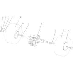 APACHE 92 EVO (K2400AVD V-TWIN-EURO5) - 2021 - Oleo-Mac Ride On Mower Rear axle Diagram