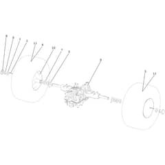 APACHE 92 EVO (K2400AVD V-TWIN-EURO5) - 2024 - Oleo-Mac Ride On Mower Rear axle Diagram
