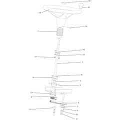 APACHE 92 EVO (K2400AVD V-TWIN-EURO5) - 2024 - Oleo-Mac Ride On Mower Steering arm Diagram