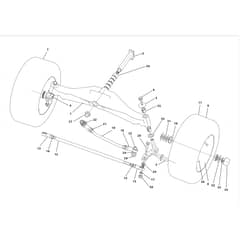 APACHE 92 PRO 2WD CAT - 2025 - Oleo-Mac Ride On Mower Front axle Diagram