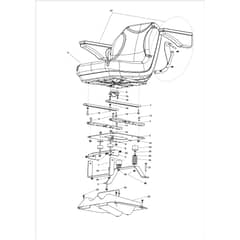 APACHE 92 PRO 2WD CAT - 2025 - Oleo-Mac Ride On Mower Seat Diagram