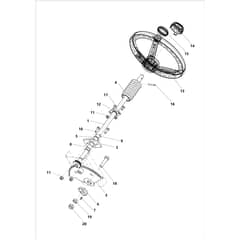 APACHE 92 PRO 2WD CAT - 2025 - Oleo-Mac Ride On Mower Steering arm Diagram