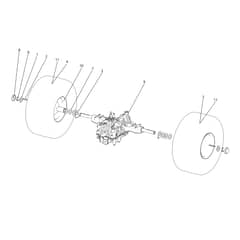 APACHE 92 PRO 2WD K CAT - 2025 - Oleo-Mac Ride On Mower Rear axle Diagram