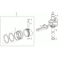 AR 53 TK EURO 5 -  - Efco Rotary Mower Shaft + piston Diagram