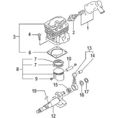 Tanaka AST-250 - Cylinder Piston Crankshaft