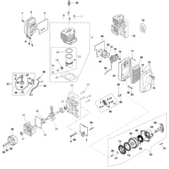 AT 2063 -  - Efco Mistblower Starter assy and engine (from 01-2024) Diagram