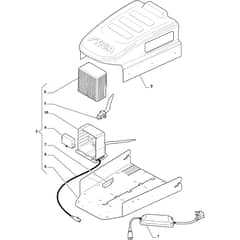 Autoclip 221 - 2017 - 2R2001008/J17 - Stiga Robot Mower Recharging Base Diagram