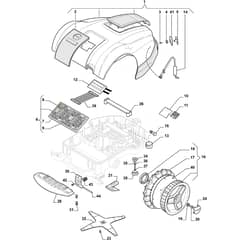 Autoclip 221 - 2017 - 2R2001008/S17 - Stiga Robot Mower Wheels Bodywork Diagram