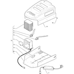 Autoclip 221 - 2018-2022 - 2R2001608/S17 - Stiga Robot Mower Recharging Base Diagram