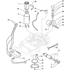 Autoclip 225 S - 2015-2016 - 2R2002058/S15 - Stiga Robot Mower Motor Transmission Diagram