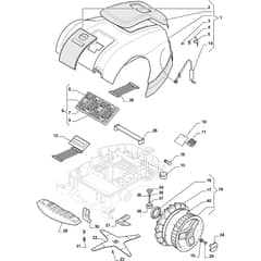 Autoclip 230 S - 2016 - 2R2005150/S16 - Stiga Robot Mower Wheels Blade Body Works Diagram
