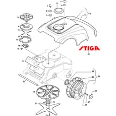 Autoclip 524 S - 2015-2016 - 2R5005058/ST15 - Stiga Robot Mower Bodywork Diagram