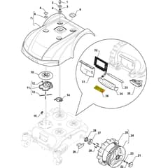 Autoclip 528 S - 2017-2021 - 2R5005558/S17 - Stiga Robot Mower Wheels Blade Body Works Diagram
