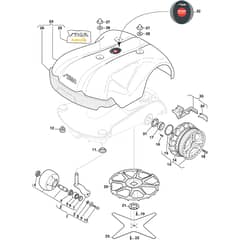 Autoclip 720 S - 2013-2014 - 26-8128-11 - Stiga Robot Mower Blade and Wheel Motor Diagram