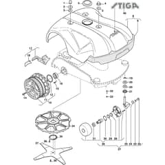 Autoclip 720 S - 2015-2016 - 2R7007058/S15 - Stiga Robot Mower Wheels Body works Diagram