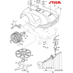 Autoclip 720 S - 2017 - 2R7007058/S17 - Stiga Robot Mower Wheels Blade Body Works Diagram