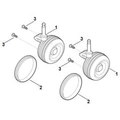 Viking AVS 100 - Heavy Duty Front Wheels - Parts Diagram
