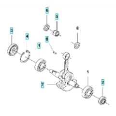 McCulloch B40 BT - 2013-02 - Crankshaft Parts Diagram