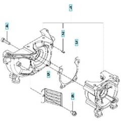 McCulloch B40 BT - 2017-01 - Crankcase Parts Diagram