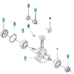 McCulloch B40 BT - 2017-01 - Crankshaft Parts Diagram