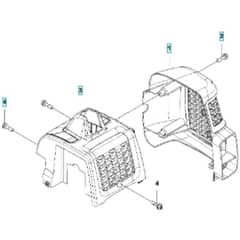 McCulloch B40 BT - 2017-01 - Cylinder Cover Parts Diagram
